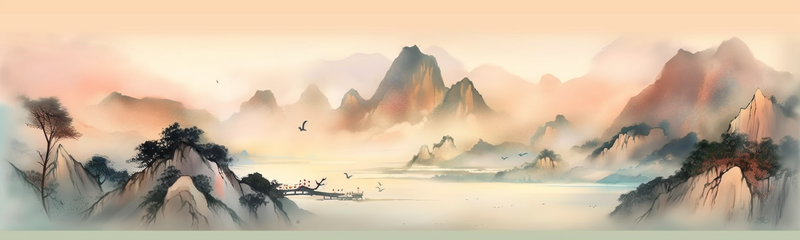 唯美意境复古山水新中式艺术中国画,插画/手绘图,插画/手绘图库,插画/手绘图下载,插画/手绘